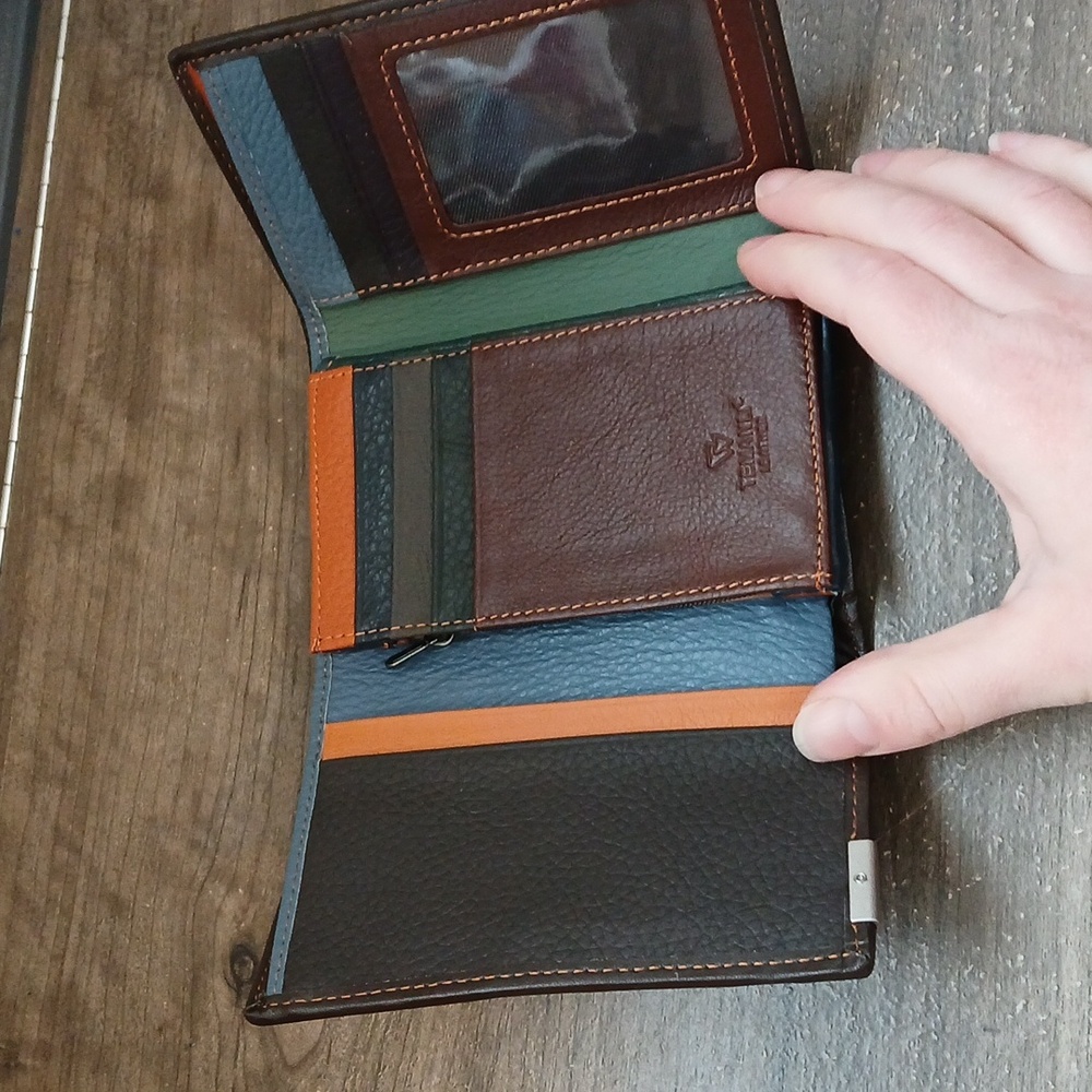 Temanli Multicolored Patchwork Wallet Extra Pocke… - image 4